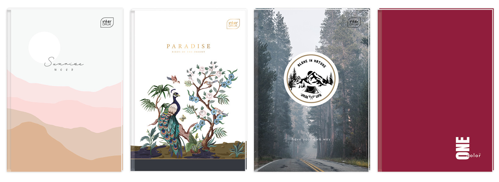 Brulion w linię A4, mix, 160 kartek, Interdruk